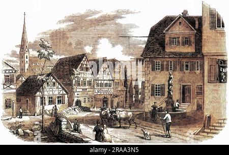 SCHILLER's birthplace at Marbach.     Date: 1759 Stock Photo