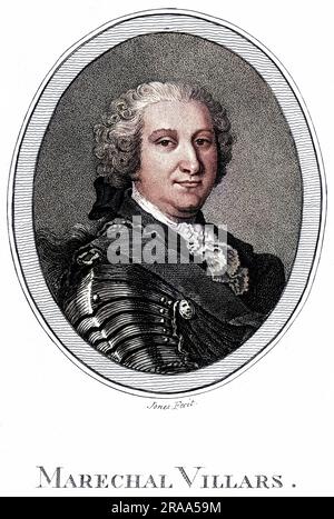 CLAUDE-LOUIS-HECTOR DE VILLARS French military commander, marechal de France     Date: 1653 - 1734 Stock Photo