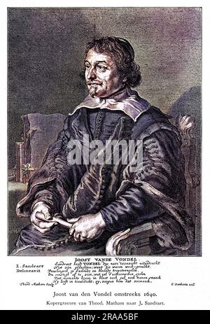 JOOST VAN DEN VONDEL Dutch poet in 1640     Date: 1587 - 1679 Stock Photo