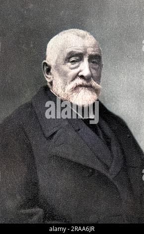 HENRI-JOSEPH HARPIGNIES French artist, photographed in 1901.     Date: 1819 - 1916 Stock Photo