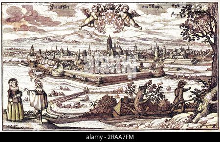 Distant view of the city.     Date: early 17th century Stock Photo