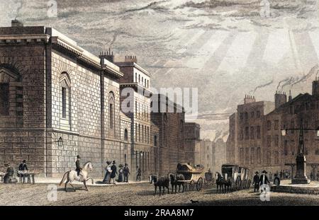 Newgate prison, Old Bailey     Date: 1831 Stock Photo