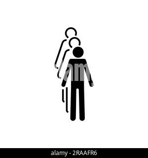ISO 7001 BP 003: Line up or queue in single file. International Standard Public information sign for Line up. Stock Vector