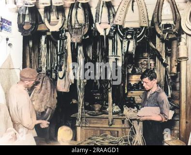 Russian Peasants in a 1929 credit company hardware store.     Date: 1929 Stock Photo