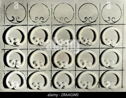 Cake Border and Side Scroll Designs, Ring Construction     Date: 1936 Stock Photo