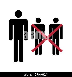 ISO 7001 BP 018: Single person. International Standard Public information sign. Stock Vector
