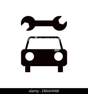 ISO 7001 CF 017: Car repair workshop sign, car repair icon. Stock Vector