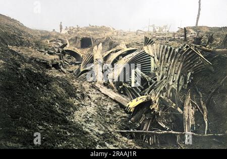 WW1 photo of abandoned allied trenches (France?)