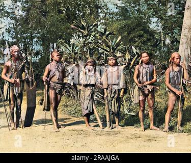 Native group, Philippines.     Date: circa 1890 Stock Photo