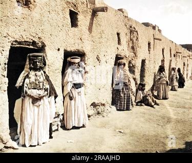 Ouled Nail women, Algeria, specialising in a form of dancing.     Date: circa 1870 Stock Photo