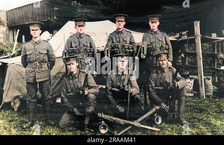 A group of soldiers of the Kings Royal Rifle Corps. Photograph Stock Photo