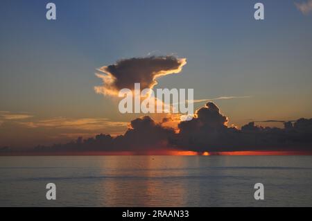 Storm clouds over the Atlantic Ocean Stock Photo