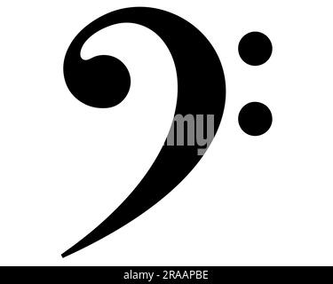 Bass Clef Silhouette Stock Vector