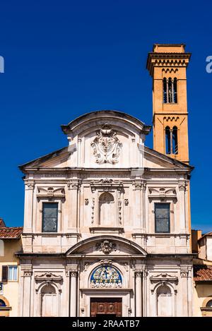 Front view of the Ognissanti church in Florence, Tuscany, Italy Stock Photo