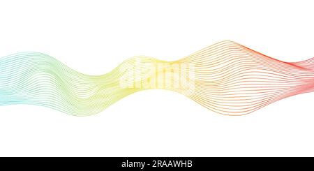abstract smooth waves background. colorful stripes background Stock Vector
