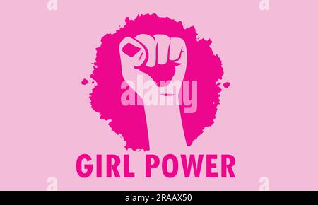 Girl Power flat vector illustration Stock Vector