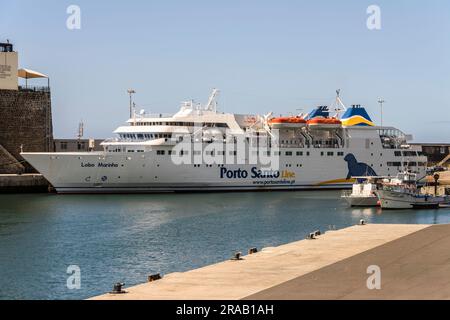 Lobo Marinho Porto Santo ferry at Funchal harbour, Madeira Stock Photo