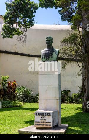 Bronze memorial bust statue of Joao João Abel de Freitas (1893-1948), a ...