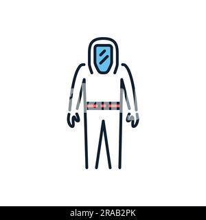 Biological Protection Suit related vector icon. Biological Protection Suit sign. Isolated on white background. Editable vector illustration Stock Vector