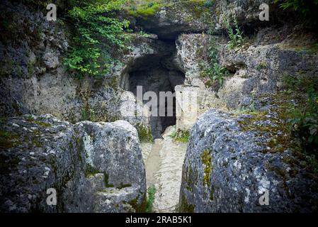 Antique roman thermal baths in Geoagiu-Bai, Romania Stock Photo