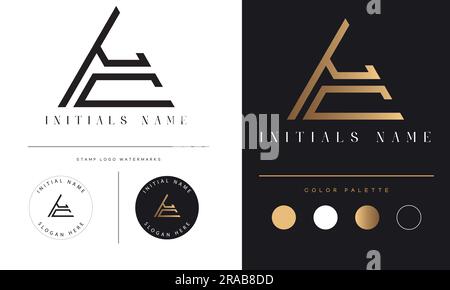 Luxury YC or CY Initial Monogram Text Letter Logo Design Stock Vector