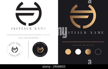 Luxury YC or CY Initial Monogram Text Letter Logo Design Stock Vector