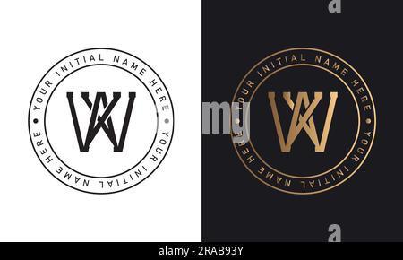 Luxury WX or XW Initial Monogram Text Letter Logo Design Interlocking WX Streetwear Monogram Fashion Monogram Stock Vector