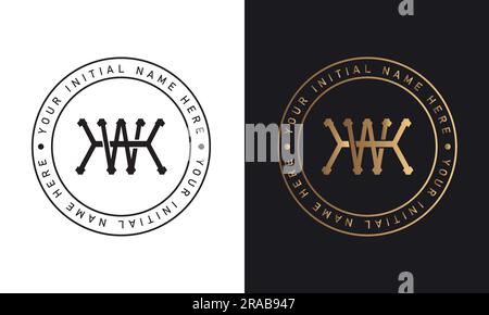 Luxury WX or XW Initial Monogram Text Letter Logo Design Interlocking WX Streetwear Monogram Fashion Monogram Stock Vector