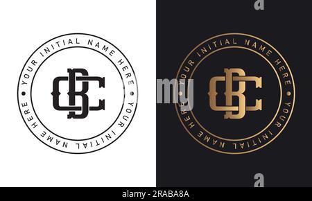 Luxury CB or BC Initial Monogram Text Letter Logo Design Interlocking CB Streetwear Monogram Fashion Monogram Stock Vector