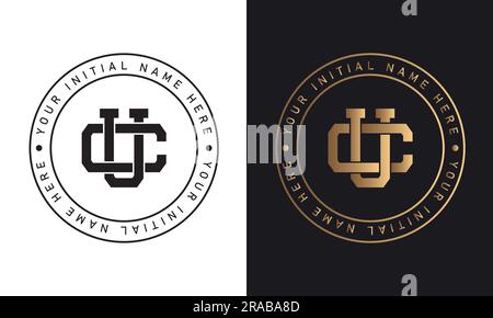 Luxury CU or UC Initial Monogram Text Letter Logo Design Interlocking CU Streetwear Monogram Fashion Monogram Stock Vector