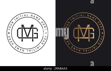 Luxury GM or MG Initial Monogram Text Letter Logo Design Interlocking GM Streetwear Monogram Fashion Monogram Stock Vector