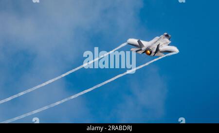 The amazing jet flying overhead. Stock Photo