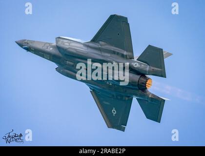 The amazing jet flying overhead. Stock Photo