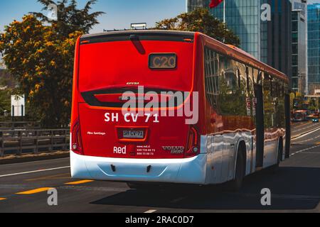 Santiago, Chile - February 28 2023: A brand new public transport ...
