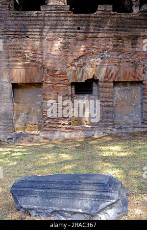 Roman ruins Insula Dell'ara Coeli under Capitoline and Campidoglio in Rome Italy Stock Photo
