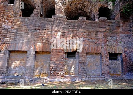 Roman ruins Insula Dell'ara Coeli under Capitoline and Campidoglio in Rome Italy Stock Photo