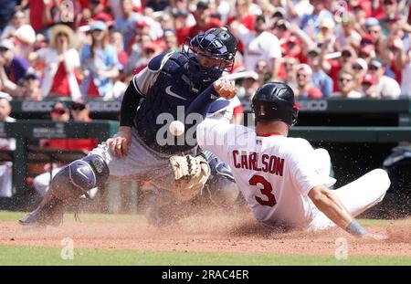 Bronx, USA. 22nd Apr, 2022. New York Yankees catcher Jose Trevino throws  out Cleveland Guardians Steven Kwan for the final out of the third inning  at Yankee Stadium on Friday, April 22