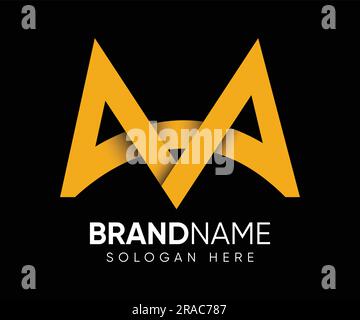 A A letter logo design vector logo template Stock Vector