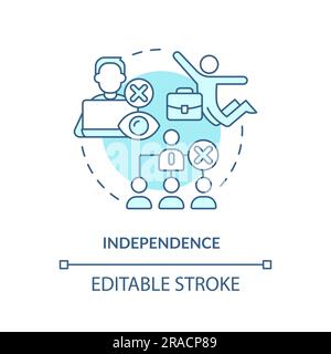 Independence turquoise concept icon Stock Vector