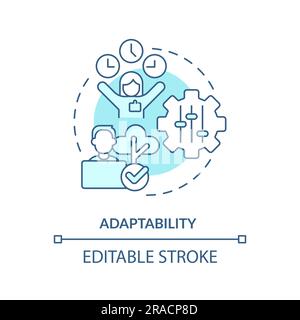 Adaptability turquoise concept icon Stock Vector