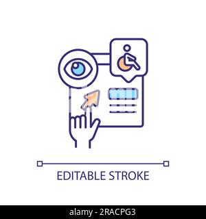 Disability access RGB color icon Stock Vector