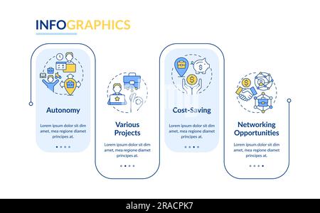Being digital nomad pros rectangle infographic template Stock Vector