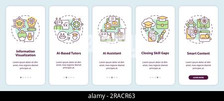 Walkthrough AI in education with linear concepts Stock Vector