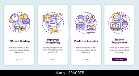 AI in education with linear concepts Stock Vector