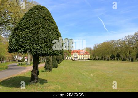 Schloss Castle Hasenwinkel Hotel in Bibow, Mecklenburg-Vorpommern in Germany Stock Photo