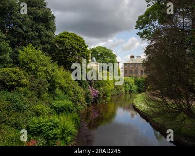 Pavilion Gardens in summer, Buxton, Derbyshire, UK Stock Photo