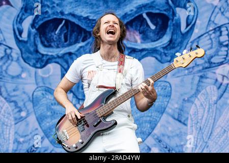 Nick Jost of Baroness performing live Stock Photo