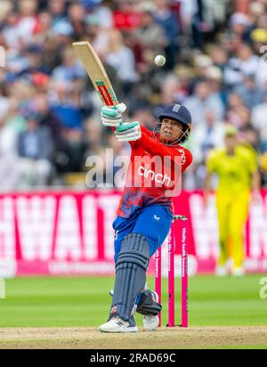 England's Sophia Dunkley batting in the First Vitality IT20 between England and Australia Stock Photo