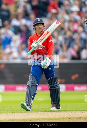 England's Sophia Dunkley gets her 50 in the First Vitality IT20 between England and Australia Stock Photo