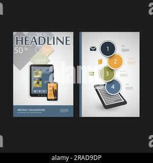 Flyer or Cover Design Template - Business, Networks, Technology, Informatics - Corporate Identity Concept Stock Vector